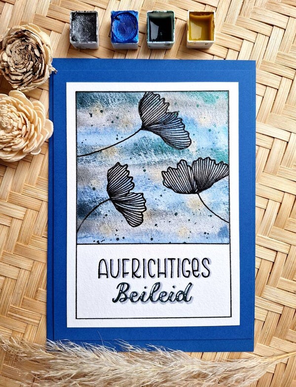 Aufrichtiges Beileid - blau