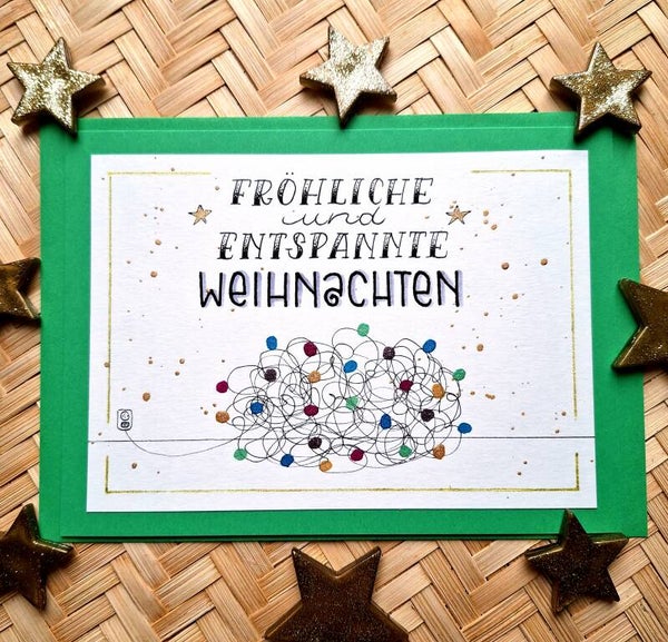 Fröhliche und entspannte Weihnachten - grün