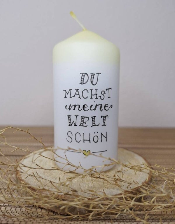Du machst meine Welt schön - gelb