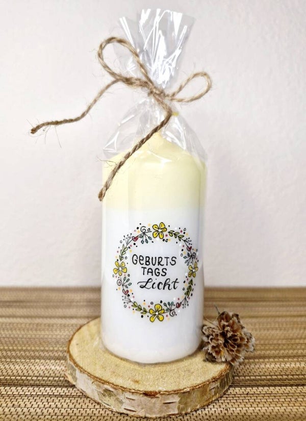 Geburtstagslicht - gelb