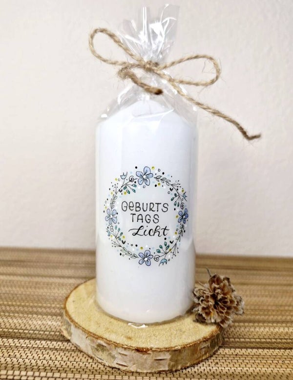 Geburtstagslicht - hellblau