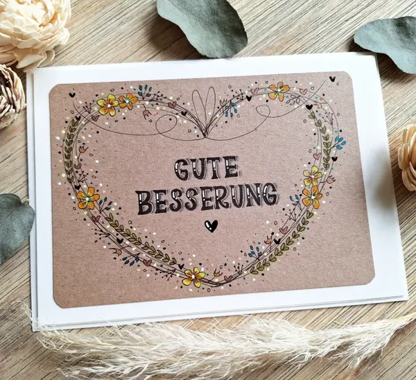 Gute Besserung - Herzkranz