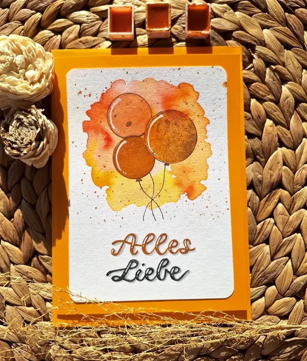 Alles Liebe - Ballone gelb