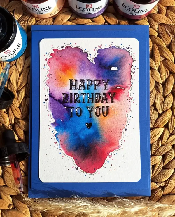 Happy Birthday to you - Herz bunt