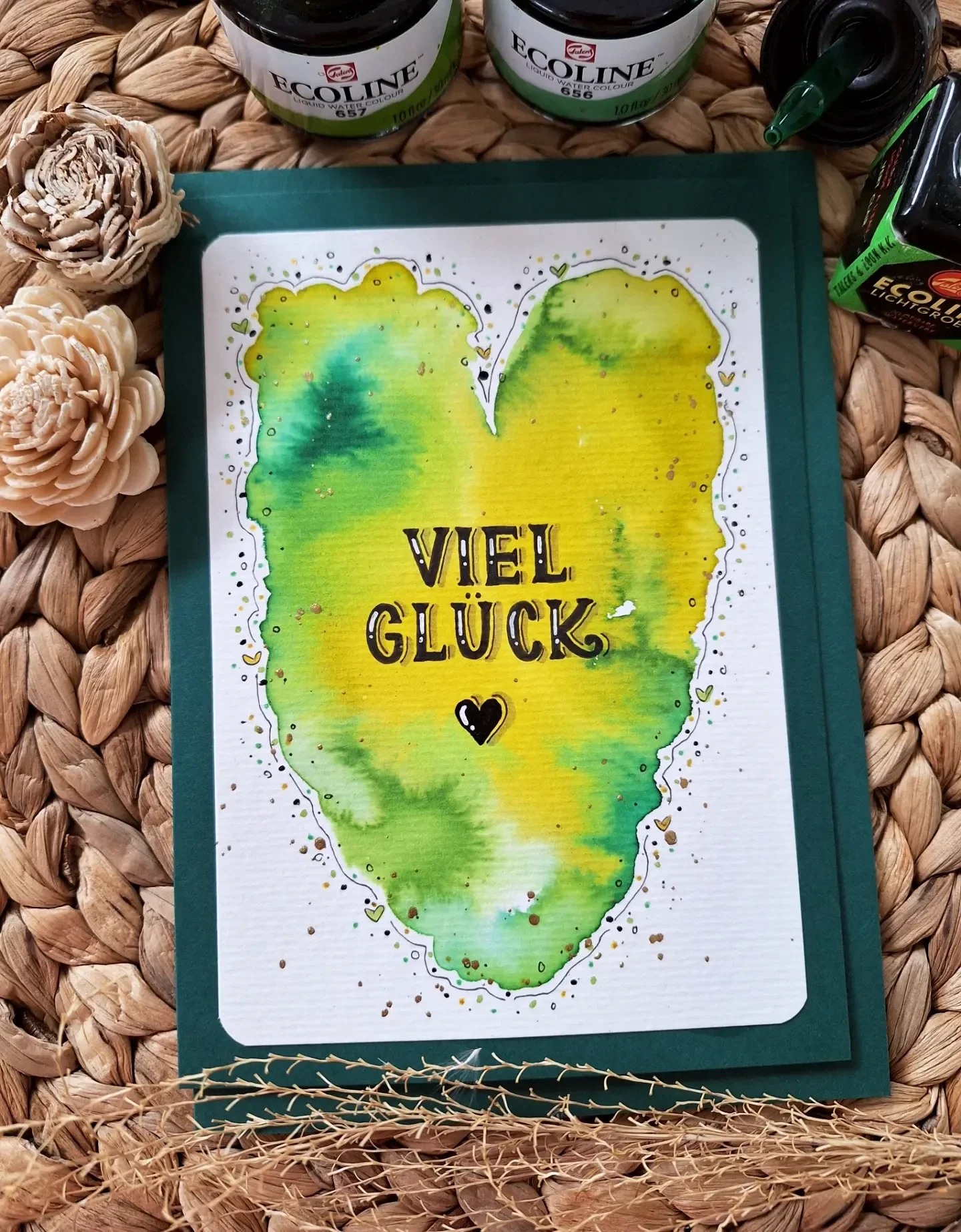 Viel Glück - Herz grün