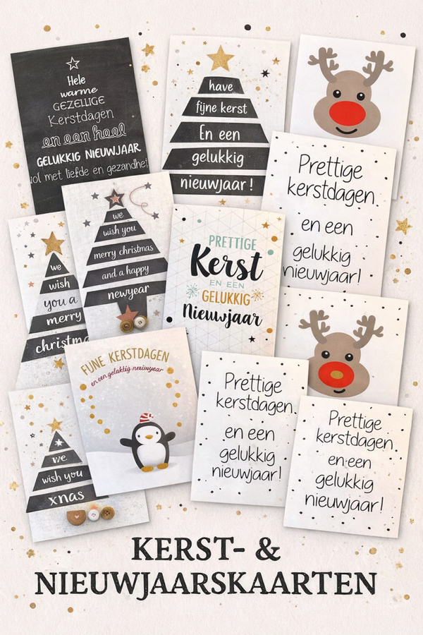 Kerst- & Nieuwjaarskaartjes – assortiment