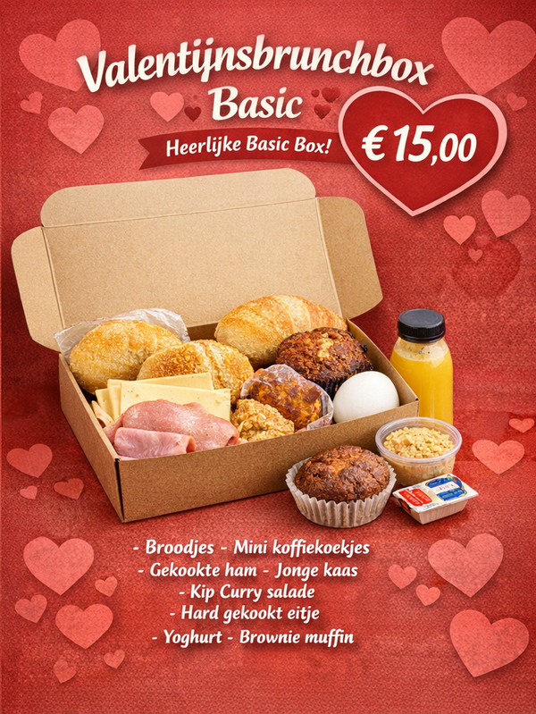 💝 Valentijnsbrunchbox – BASIC