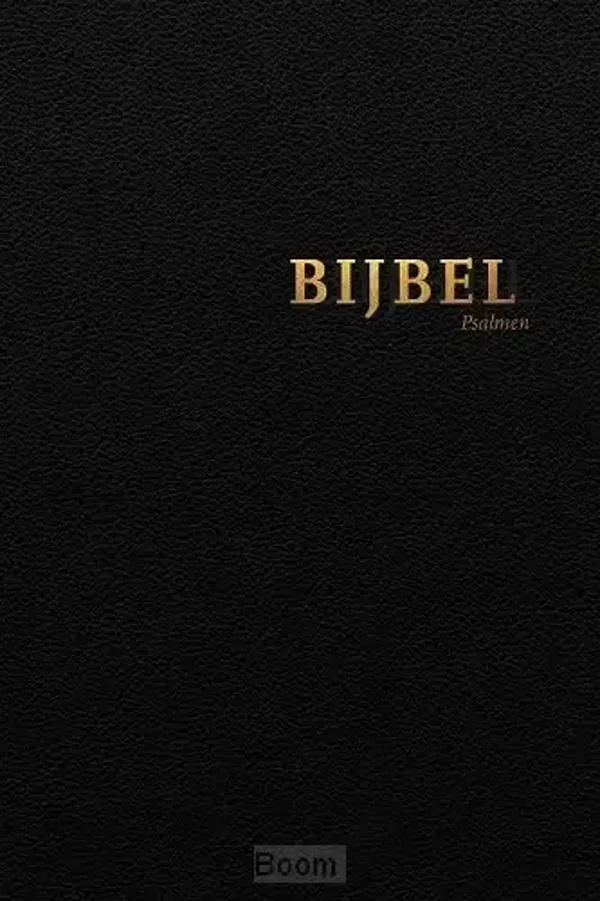 Bijbel (HSV) met psalmen - zwart leer met goudsnee,duimgrepen en rits