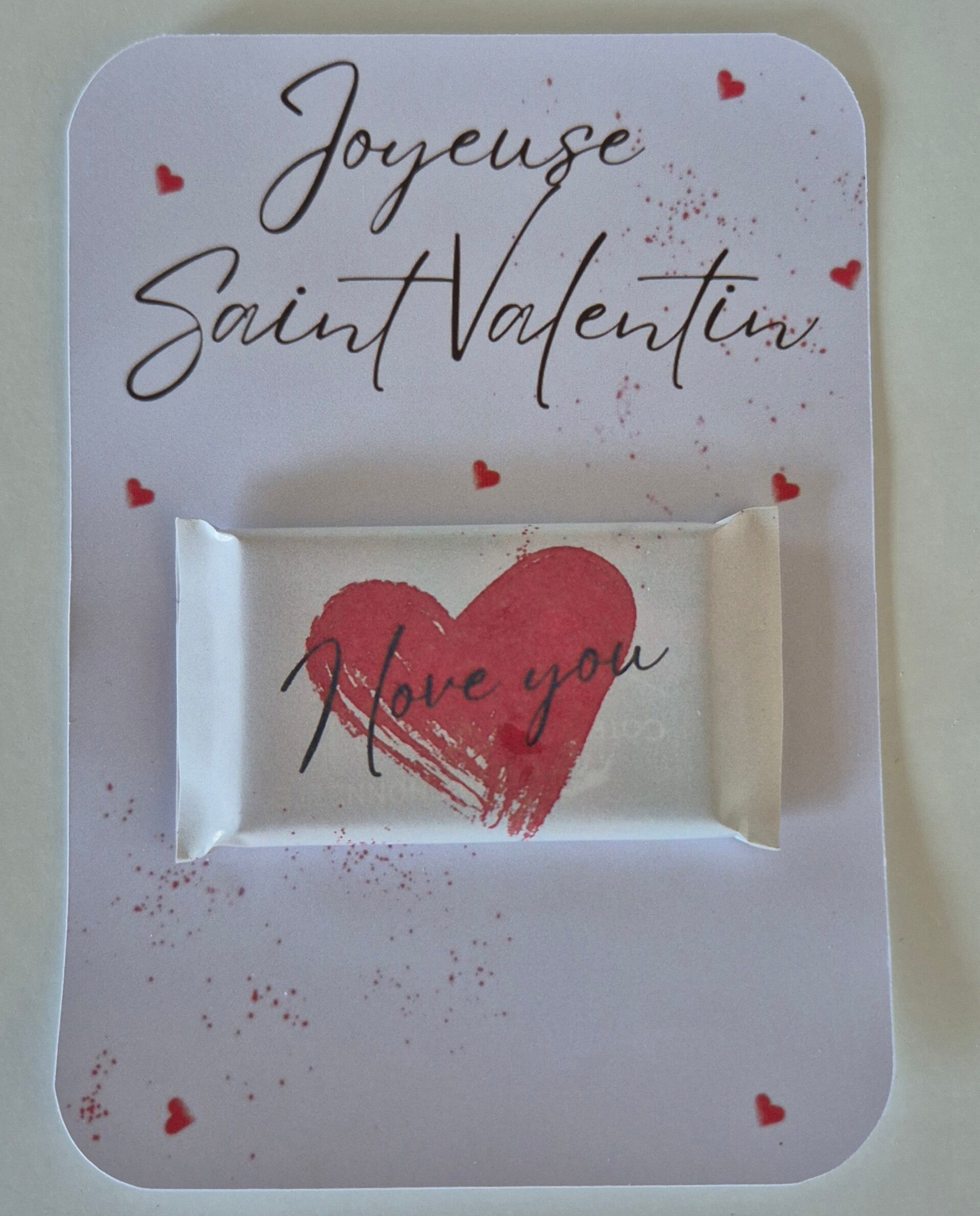 Carte de remerciement avec chocolat Côte d'or  x10