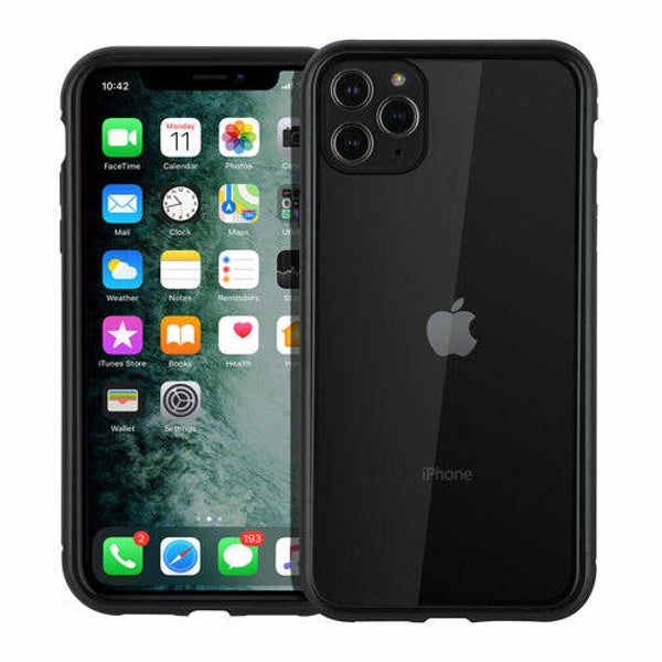 Apple iPhone 11 Pro Max zwart Backcover hoesje - Glas en metaal