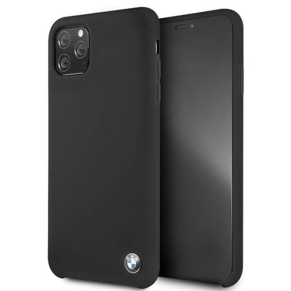 Apple iPhone 11 Pro Max Zwart BMW Backcover hoesje BMHCN65SILBK - Echt leer