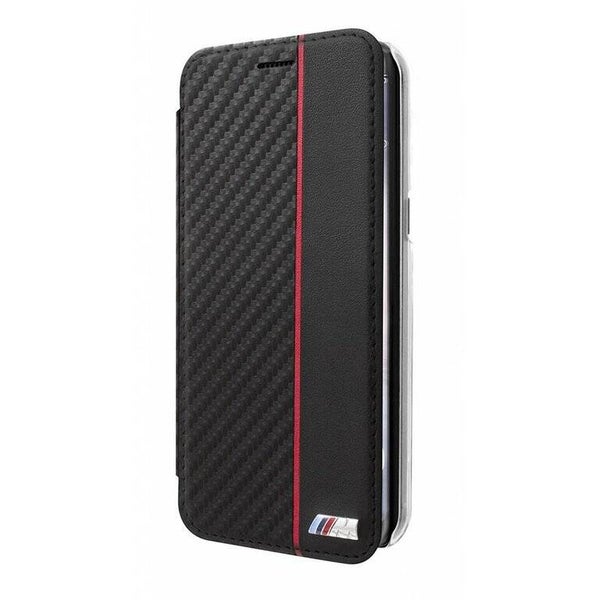 BMW Rood Galaxy S8 Plus - Book Case - Carbon-siliconen - M Sport