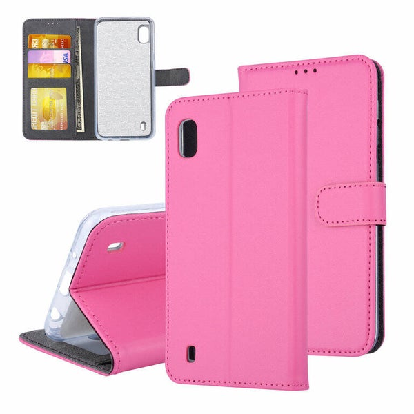 Felroze hoesje Samsung Galaxy A10 (2019) Book Case - Pasjeshouder - Magneetsluiting