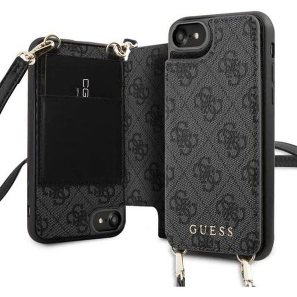 Apple iPhone 7-8 Grijs Guess Backcover hoesje - PU Leather