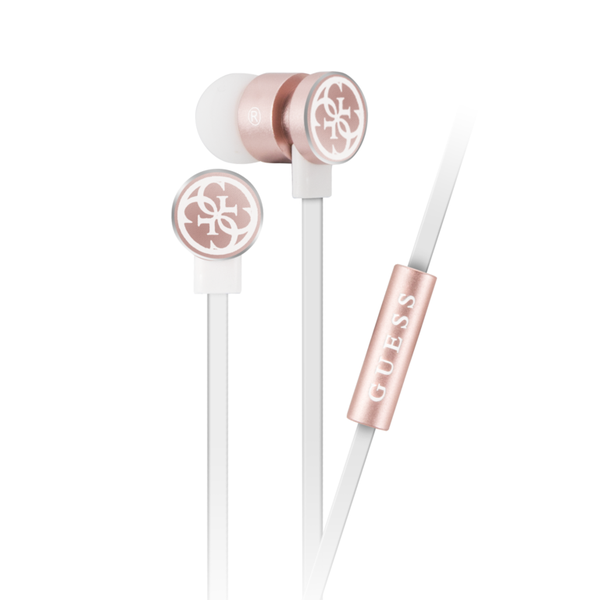 Guess in-ear wit en rose gold oordopje - noise reduction