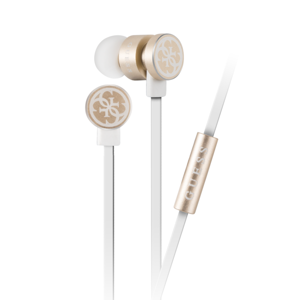 Guess in-ear wit goud oordopje - noise reduction
