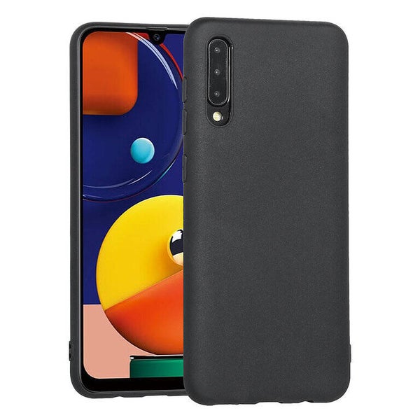 Hoes voor Samsung Galaxy A30S, Silicone case, mat zwart