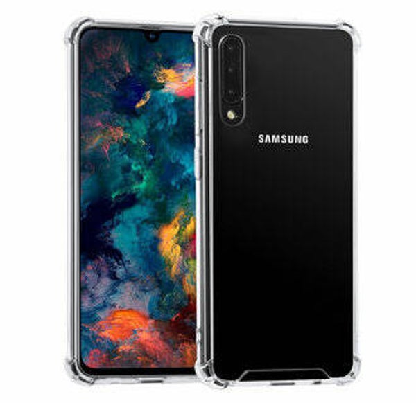 Hoes voor Samsung Galaxy A50S - Hoesje Transparant - Shock Proof Case