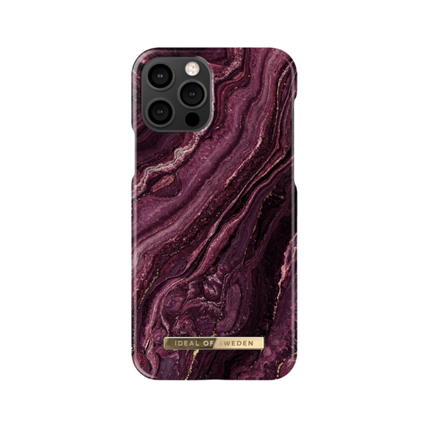 iDeal of Sweden iPhone 12 - 12 Pro Backcover hoesje - Fashion Case - Golden Plum