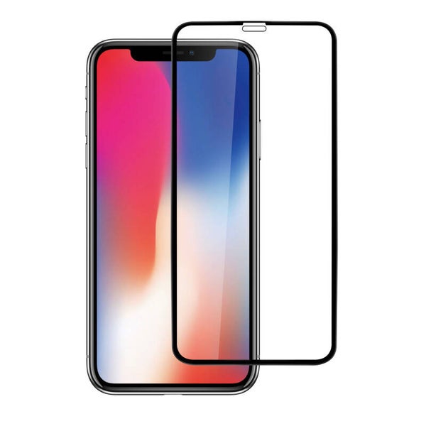 Apple iPhone Xs Max Soft Touch Zwart Screenprotector - Schermbescherming - Tempered Glass