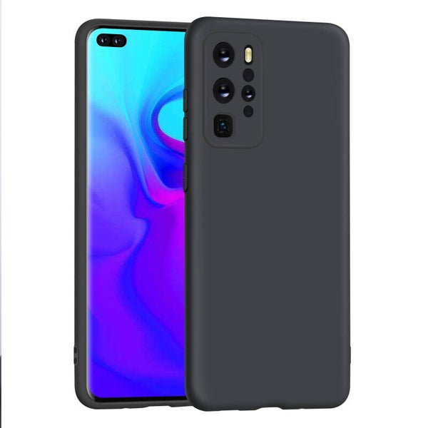 Huawei P40 Pro zwart Backcover hoesje - silicone
