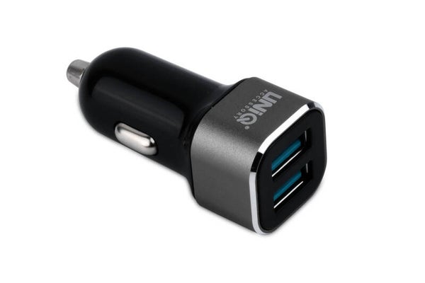 UNIQ Accessory Autolader Lightning USB 2.4A - Zwart