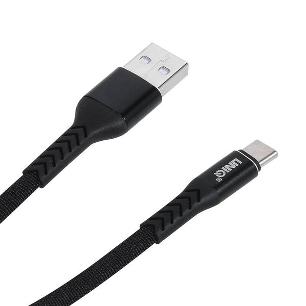Lightning USB Cable 200cm snellader dataoverdracht zwart - Nylon