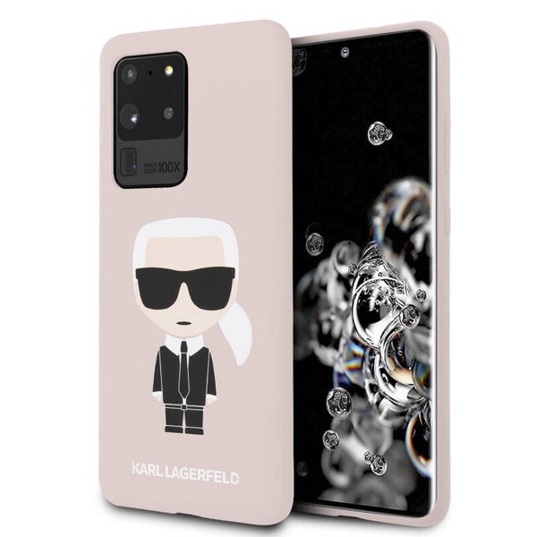 Karl Lagerfeld Samsung Galaxy S20 Ultra Roze Backcover hoesje - Full Body Iconic