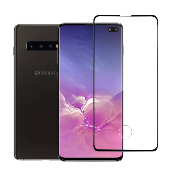 Samsung Galaxy S10+ Soft Touch Zwart Screenprotector - Schermbescherming - Tempered Glas