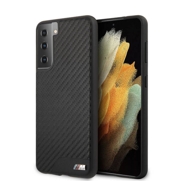 BMW Samsung Galaxy S21 Plus Zwart Backcover hoesje - Carbon Contrast
