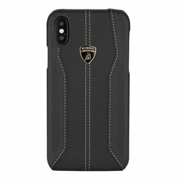Lamborghini backcover hoesje D1 Serie Apple iPhone Xs Max Genuine Leather - Echt leer