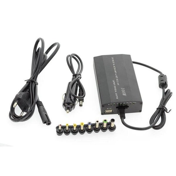 Laptop adapter Universel ACDC 100W- Zwart