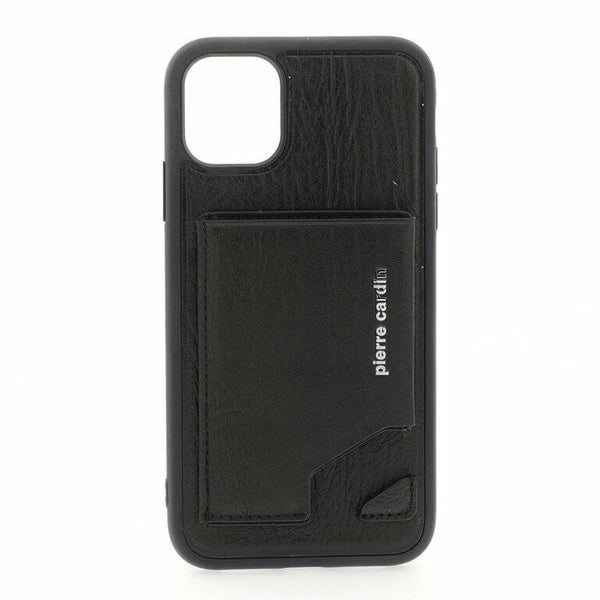 Pierre Cardin Apple iPhone 11 Zwart Backcover hoesje Genuine leather