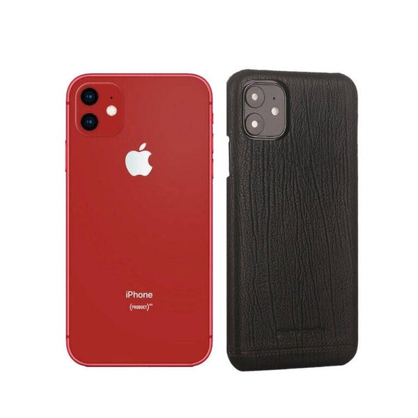Pierre Cardin Apple iPhone 11 Zwart Backcover hoesje Genuine leather