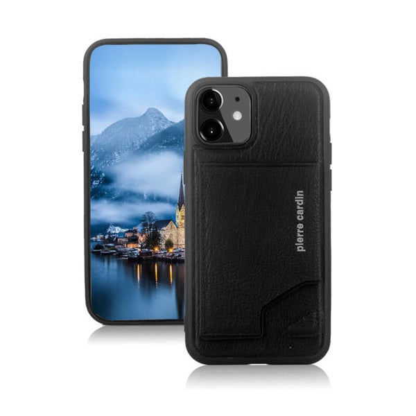 Pierre Cardin Apple iPhone 12 Mini zwart Backcover hoesje