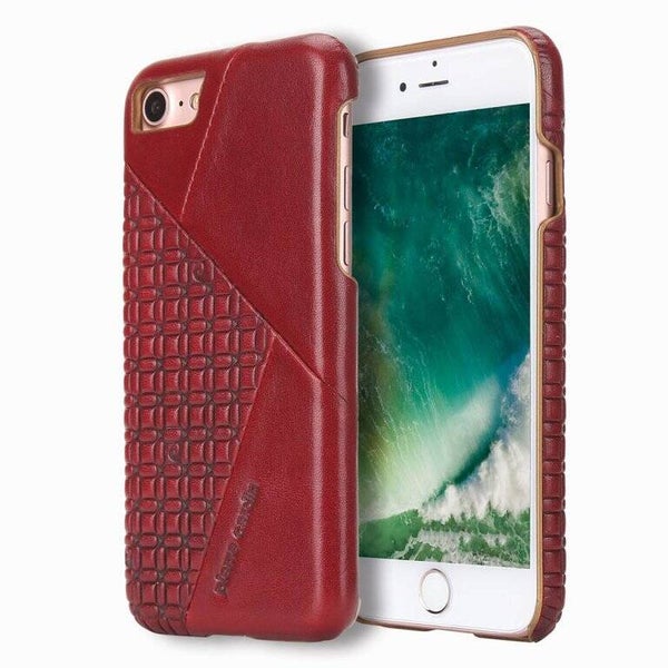 Pierre Cardin Backcover voor de Apple iPhone 7-8-SE 2020 - Rood