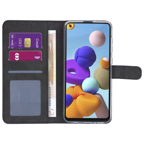 Samsung hoesje voor Galaxy A21S - Zwart - Book Case - Kaarthouder (A217F)
