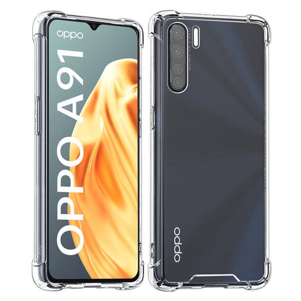 Transparant hoesje voor Oppo A91 - TPU Backcover - Antishock