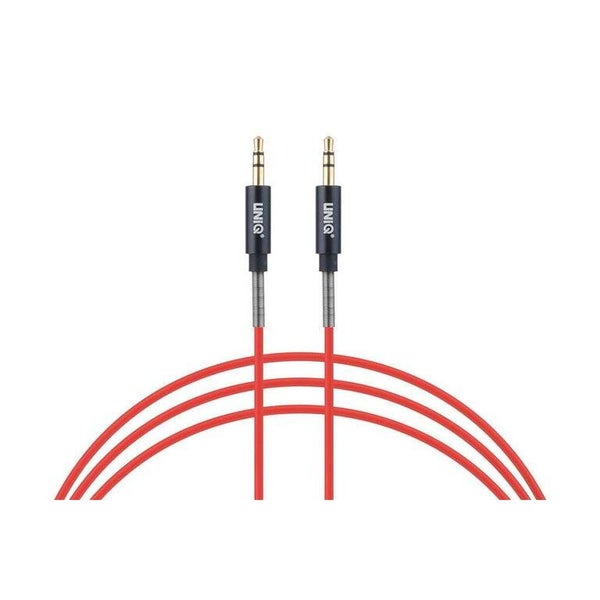 UNIQ Accessory Audiokabel Anti-Winding AUX - Rood