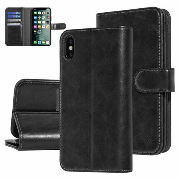 UNIQ Accessory iPhone X-Xs Zachte huid Booktype hoesje