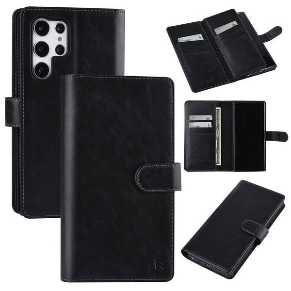 UNIQ Accessory Samsung Galaxy S22 Ultra Book Case hoesje - Pasjeshouder voor 9 pasjes - Magneetsluiting