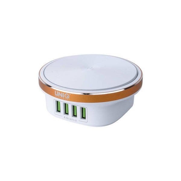 UNIQ Accessory with Led Press Lamp USB 4 ports 4.4A Fast charging - Wit