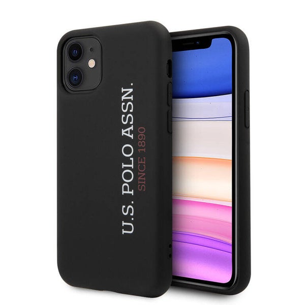 US Polo Apple iPhone 11 zwart Backcover hoesje - effect Logo