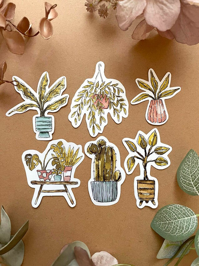 Sticker Plants Watercolor