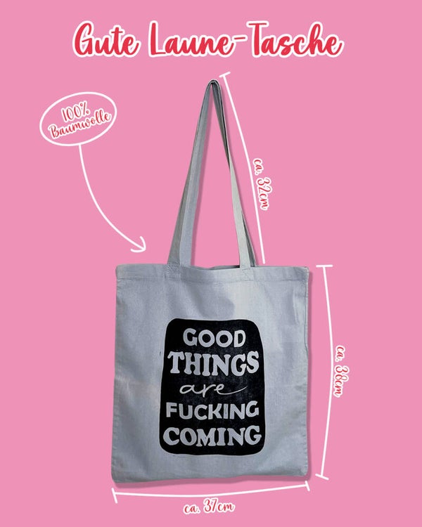 Gute Laune-Tasche hellgrau