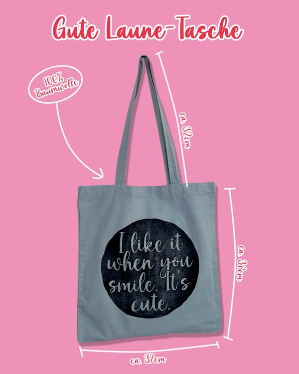 Gute Laune-Tasche mittelgrau