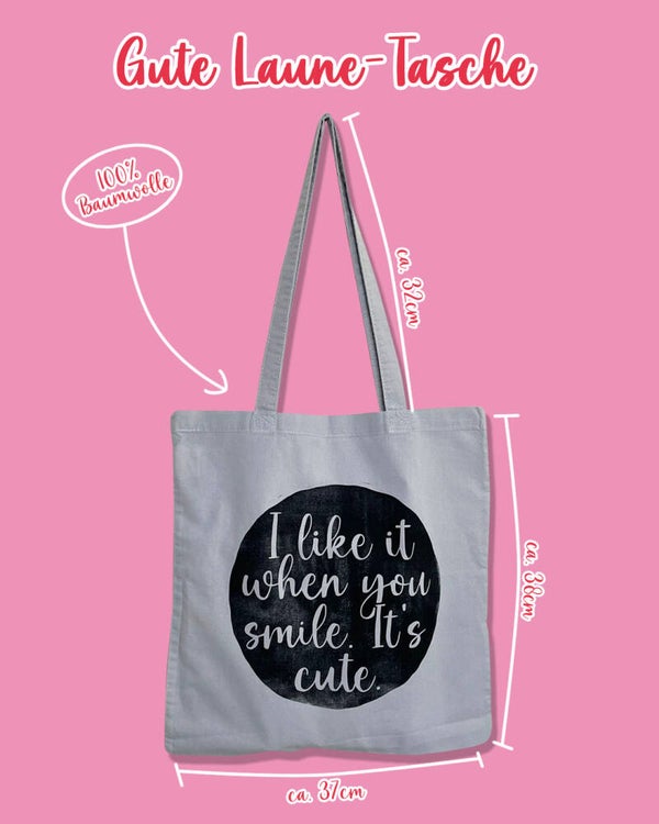 Gute Laune-Tasche hellgrau