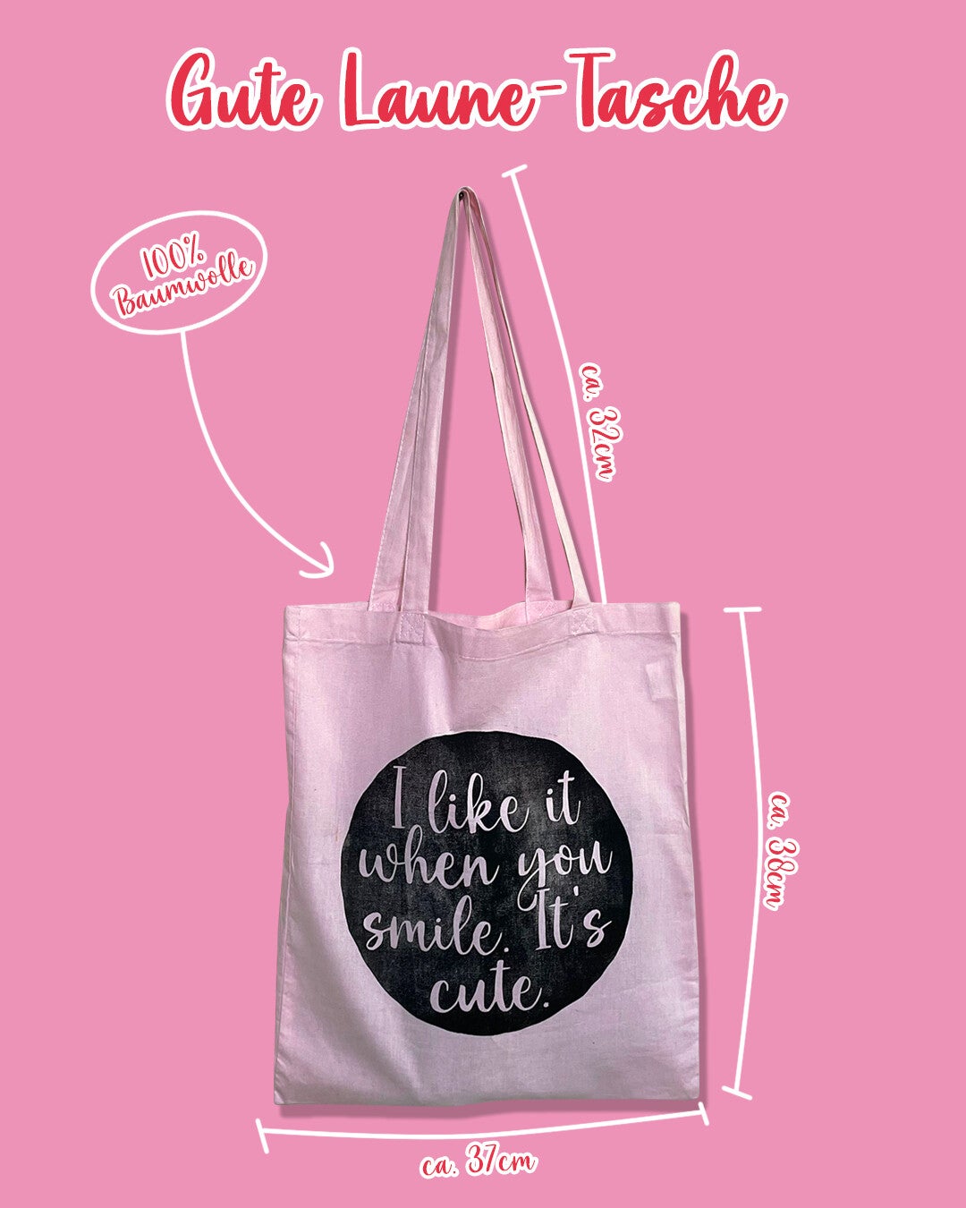 Gute Laune-Tasche rosa