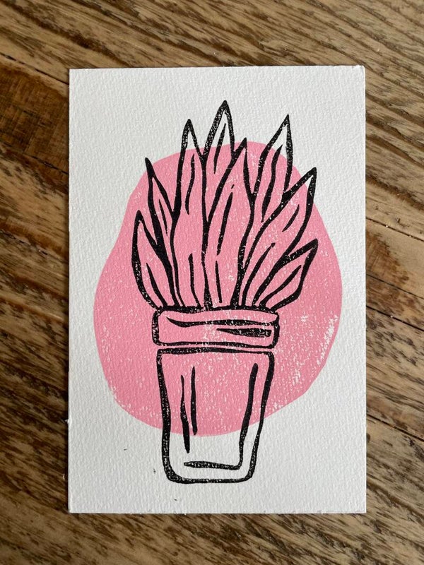 Original Linoldruck Aloe Vera