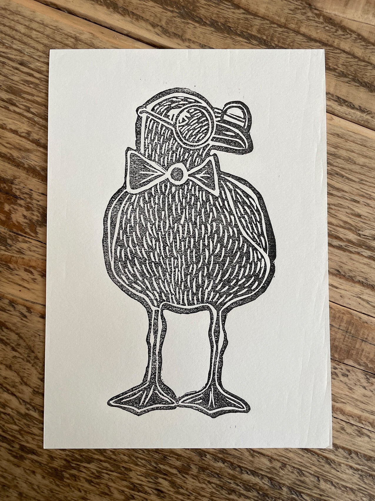 / Sale / Original Linoldruck Möwe natur